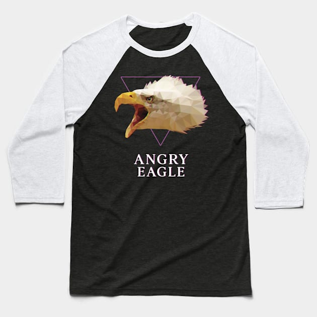 Angry eagle Baseball T-Shirt by Jackson Lester